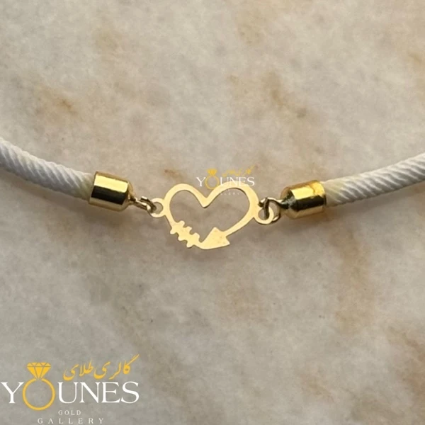 دستبند قلبی و ضربان طلا لیزری